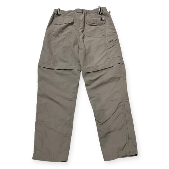 The North Face Men’s Convertible Hiking Pants Sz M Khaki Zip-Off Cargo Outdoor - Picture 2 of 11